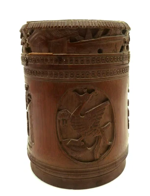 Boîte en bambou géant ancienne #5333# - Photo 1/4