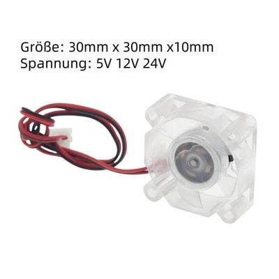 LED Lüfter Gehäuselüfter Radial Silent 5V 12V 24V für PC Computer leise 30mm Fan - Bild 1 von 4