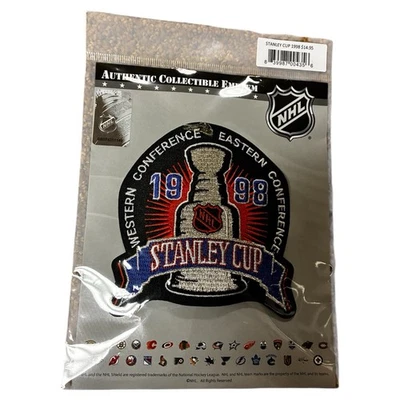 Parche de camiseta final de la Copa Stanley 1998 de la NHL Detroit Red Wings Washington Capitals Foto 1 de 2