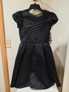 New bonnie jean black formal dress Wedding Size 16 Bow Lined Super Nice!!  - Picture 1 of 10