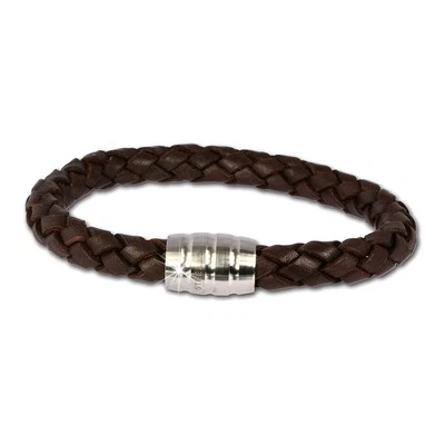 SilberDream Leder Armband braun mit Edelstahl Verschluss LS1813 - Bild 1 von 4