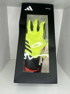 Adidas Goalkeeper Gloves Predator Pro PC Yellow Black IQ4024 Mens Size 6 - Picture 1 of 5