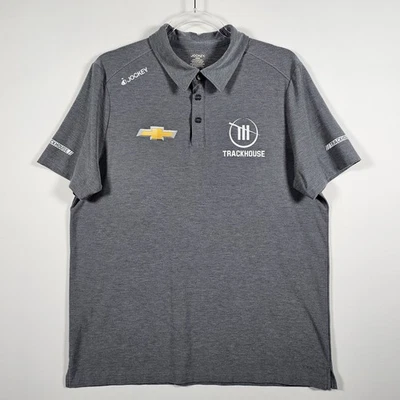 Camisa Trackhouse X Jockey Racing Manga Corta Cuello Hombre Mediana Chevrolet Gris Foto 1 de 4