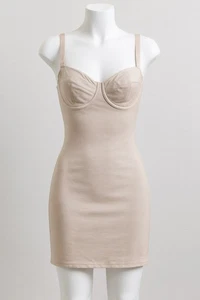 Body Slimmers by Nancy Gatz size 36D Nude Beige Shapewear Skirt Underwired - Picture 1 of 9