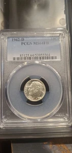 Beauty! 1962-D PCGS MS64FB Roosevelt Dime - Picture 1 of 2