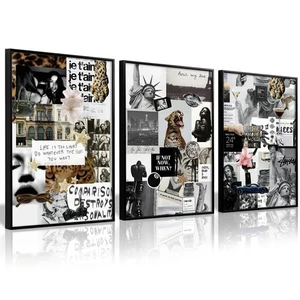 Moda Nueva York Arte de Pared Vintage Moda Carteles Estéticos Nueva York Lienzo Wa... - Imagen 1 de 7