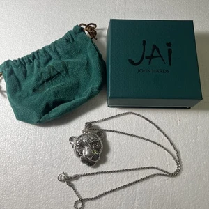 John Hardy JAI Sterling Silver Leopard Enhancer Pendant Necklace Citrine W/ Box - Picture 1 of 7