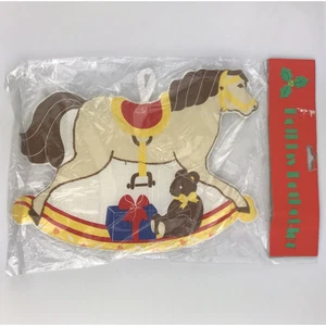 Vintage Ocean Desert Sales Holiday Topflappen Schaukelpferd Bär Weihnachten Neu aus altem Lagerbestand - Bild 1 von 4