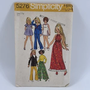 Vintage Simplicity 5276 Pattern 17.5” Doll Clothes 1972 UNCUT Velvet Crissy - Picture 1 of 3