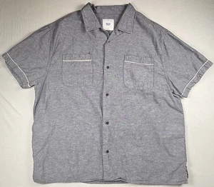 Katin Roy Shirt Mens Gray Solid Button Up Two Pockets Casual Linen/Cotton XL - Picture 1 of 7