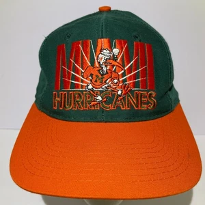Signatures Sportswear Miami Hurricanes Vintage Snapback Block Spelling Pelican - Picture 1 of 7