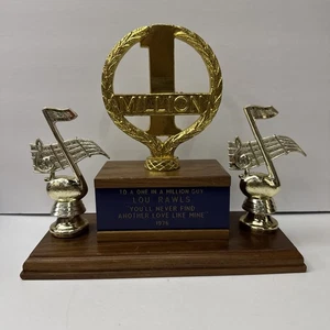 Rare Vintage 1976 From Lou Rawls Estate TO A ONE IN A MILLION GUY Award Trophy - Picture 1 of 5