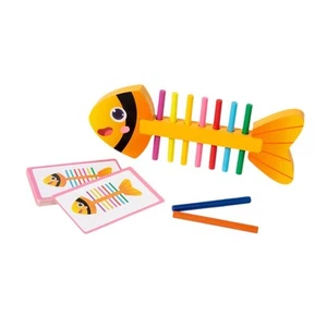 Wooden Fishbone Matching Toy Developmental Fine Motor for Kids Party Favor - Picture 1 of 4