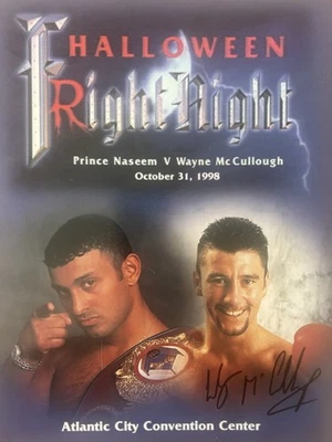 Prince Naseem Hamed vs Wayne McCullough Autographed Boxing Program (1998) AC  - Image 1 of 2