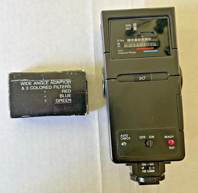 Vintage Achiever Dedicated Thyristor DZ260 Flash for CANON Camera - w/Filters - Image 1 of 4