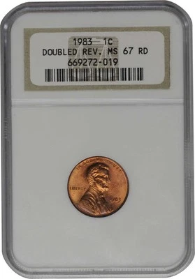 RARE 1983 DOUBLE DIE REVERSE (DDR) CENT🌟NGC MS 67 RD! OLD HOLDER! PRICE REDUCED - Image 1 of 3