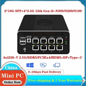 Firewall Appliance Mini PC Intel i3-N305/N200/N100 8x2.5G DDR5 NVMe Proxmox ESXi - Picture 1 of 15