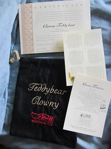 STEIFF CLOWNY TEDDYBÄR TASCHE & ZERTIFIKATE - nur - Bild 1 von 4