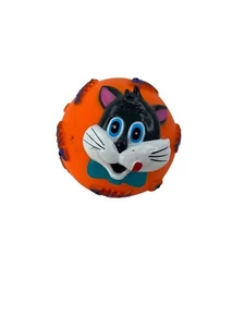Cat Toy Orange Ball With Cat and Fish Makes Noise - Picture 1 of 7