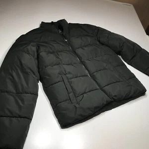 Only & Sons Puffer Jacket Mens Medium Black Pockets Snow Ski Outerwear Zipped - Picture 1 of 12