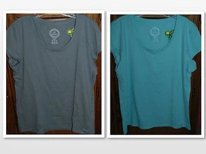 TIDE OR TRUE Blue NWT $36 Women's Life is Good SS FITTED Sweet Scoop Tee - Picture 1 of 18