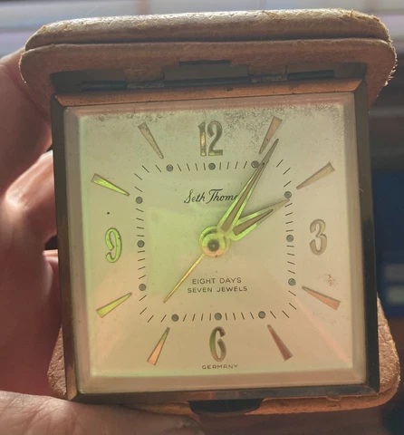 seth thomas portible alarm clock 8 day, 7 jewels Cover
