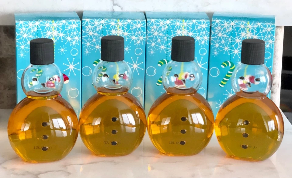 Avon (Qty 4) HOT APPLE PIE Bubble Bath Snowman Decanter  - Image 1 of 1