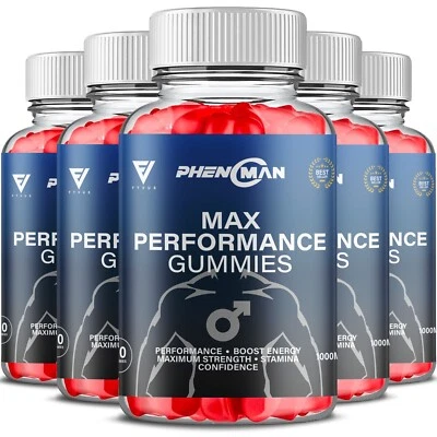 (Paquete de 5) Phenoman Gummies, suplemento de apoyo Phenoman Daily Drive (300 gomitas) Foto 1 de 4