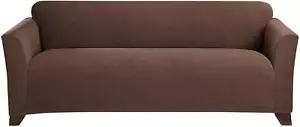 Form Fit Stretch Morgan Loveseat Slipcover - One Piece Polyester/Spandex Elastic - Picture 1 of 4