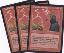 MTG: Portal: Second Age: Jagged Lightning X 3