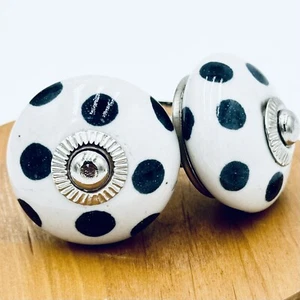 2 Porzellan Keramik blau & weiß Schublade Schrank Türgriffe Griffgriffe - Bild 1 von 6