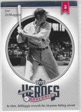 JOE DIMAGGIO NEW YORK YANKEES 2002 UPPER DECK HEROES OF JD1 BASEBALL CARD
