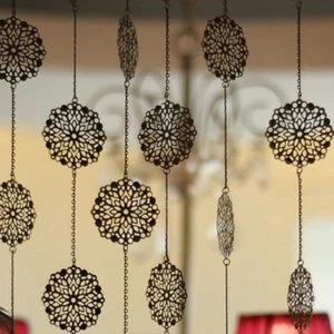 20 Strings Retro Metal Chain Curtain Pendant Door String Curtain Partition Decor - Picture 1 of 9