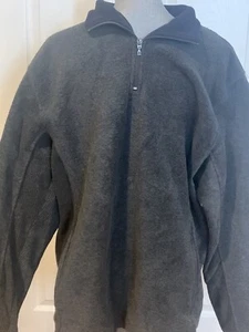 Mens Pullover Sweater Savile Row Gray Long Sleeve Zip Polyester - Picture 1 of 6