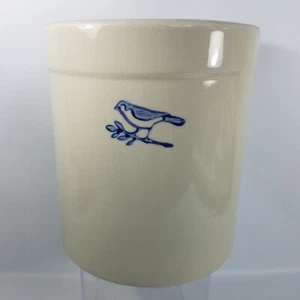 1 Gallon Burley Clay Bluebird Stoneware Utensil Pickling Crock USA 8.5" High - Picture 1 of 8