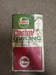 Vintage 1 Imperial Gallon castrol girling brake & clutch fluid crimson tin Only - Picture 1 of 5