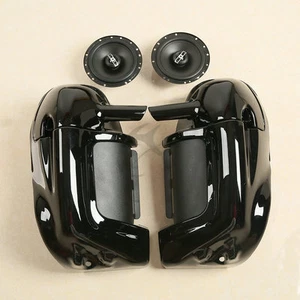 Lower Vented Leg Fairings Box Pods & 6.5" Speakers For Harley Touring 1983-2013 - Foto 1 di 9