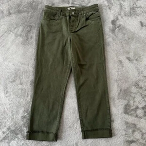 Pantalones de mezclilla Kut From The Kloth Amy pierna recta verde oliva 8 elásticos - Imagen 1 de 7