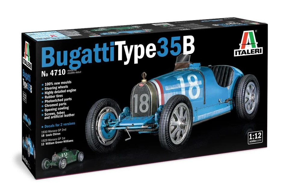 BUGATTI Type 35B Scala 1:12 auto ITALERI 4710 - Immagine 1 di 1