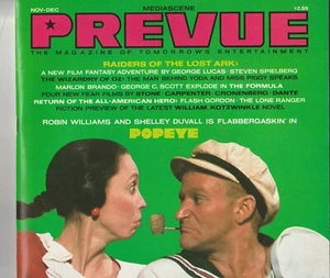 Mediascene Prevue # 43 1980 Steranko Popeye Raiders of the Lost Ark Oliver Stone - Picture 1 of 2