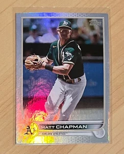 MATT CHAPMAN ⚾ 2022 Topps Series 1 #176 Silver Parallel Oakland A's - Picture 1 of 2