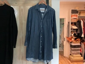 Frank & Eileen Mary dress in Dark Raw Rinse Denim, Large - Picture 1 of 3