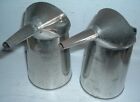 2 ANTIQUE POUR SPOUT OIL CANS, NEW OLD STOCK, METAL TYPE WATERING CANS