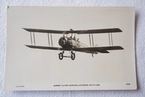 Surrey Flying Services Joyriding Aeroplane Airplane Aviation Plane Postcard - Picture 1 of 2