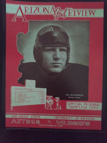 Arizona Wildcats Football Vintage Game Day Football Program Poster 11" x 14" Cover