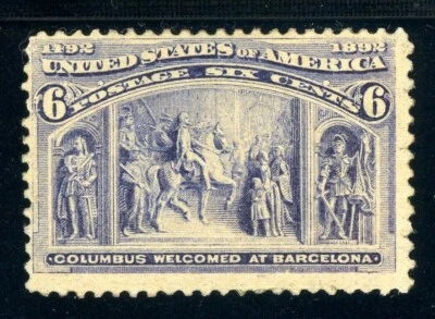 USAstamps Unused FVF US 1893 Columbian Expo Scott 235 OG MNH SCV $150 - Image 1 of 2