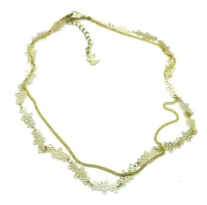 Agatha Paris Gold Tone Brass Double Chain Necklace - Picture 1 of 8