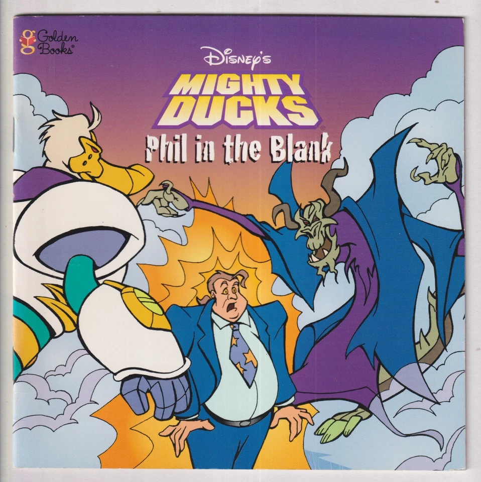 1997 "A" Edition Disney's Mighty Ducks Phil In The Blank Golden Book (Paperback: - Image 1 of 1