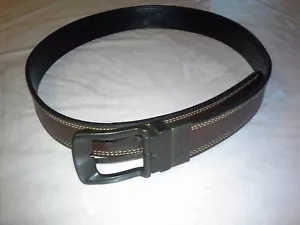 Cinturón de cuero Levi's reversible para hombre 11LV02JS 36/90 doble puntada negro/marrón - Imagen 1 de 19
