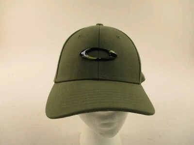 Boné Oakley verde grande XL elástico ajuste desempenho golfe acrílico mistura de lã - Imagem 1 de 4